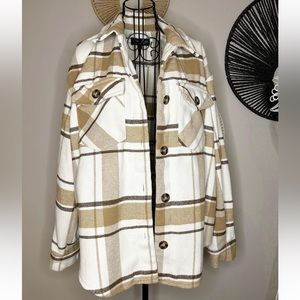 Plaid button up light jacket